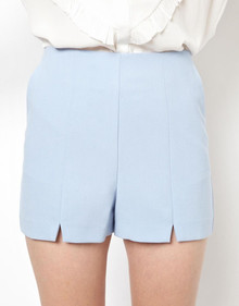 ASOS TAILORED PALE BLUE SHORTS WITH SPLIT & SLANT POCKETS SIZE 12 NEW RRP £25