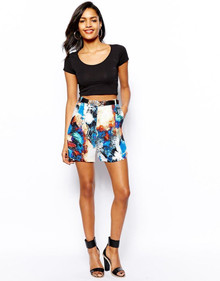 RIVER ISLAND COLOUR SPLASH BELTED SHORTS SIZE 8 NEW RRP £30
