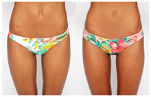 RIPCURL PARADISE FOUND REVERSIBLE BIKINI PANT CORAL/ WHITE SIZE 8 NEW RRP £25
