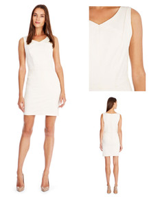 COAST CHESTER CREAM PENCIL WIGGLE DRESS SECRET SUPPORT SIZE 14 NEW RRP £165