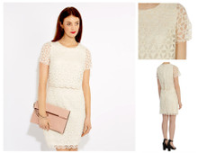 COAST IMOGEN BURNOUT CREAM LACE COCKTAIL PARTY DRESS SIZE 8 10 12 14 16 NEW £95