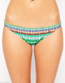ASOS CALYPSO PRINT HIPSTER BIKINI PANT BOTTOMS SIZE 8 NEW RRP £12