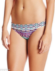 HOBIE TIBAL WONDERS BANDED BIKINI BOTTOM AZTEC PATTERN BRIEF SIZE 8 - 10