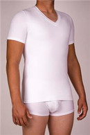Cotton Compression V Neck Shirt