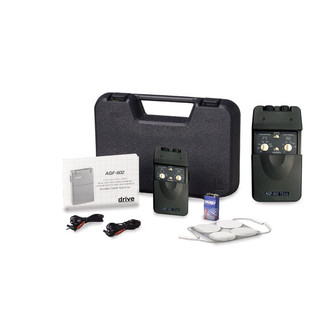 Portable Dual Channel TENS Unit with Timer and Electrodes