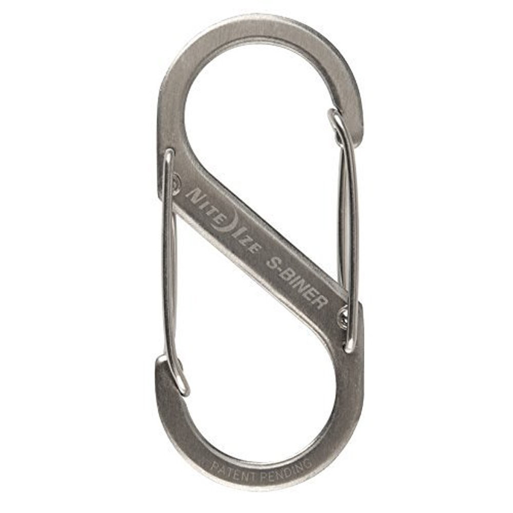 Nite Ize Carabiner, S-Biner Size #1, Stainless Steel - Go2 Outfitters