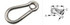 Snap Hook with Eye 3-1/4 AISI 316 Stainless