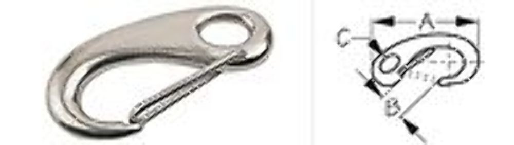 Spring Gate Snap Hook 2-3/4 316 Cast Stainless - Go2 Outfitters