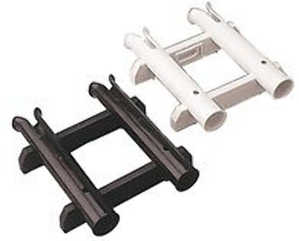 Rod Holder Transom Mount 2 Rod Black Molded with Tool Holder - Go2  Outfitters