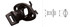 Drain Plug and Flange Black Nylon K520015-1