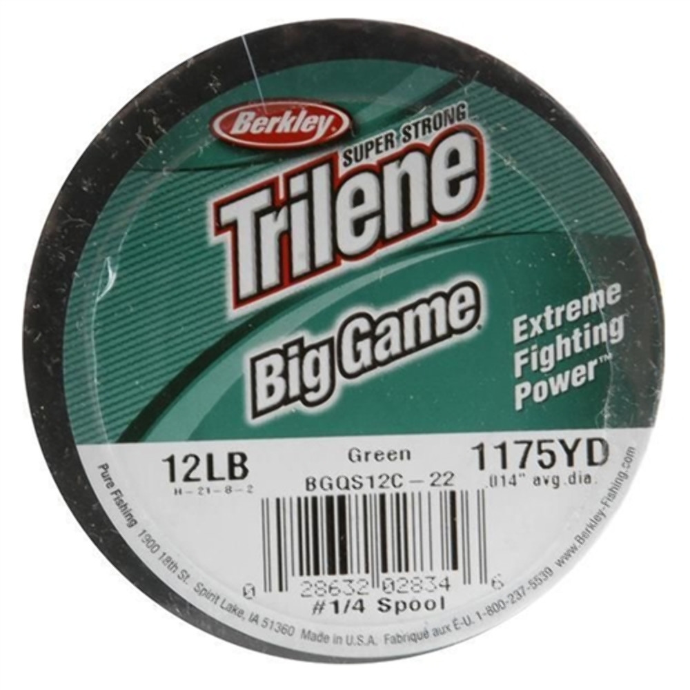 Berkley Trilene Big Game Green Fishing Line Spool - 12 lb test, 1175 yds