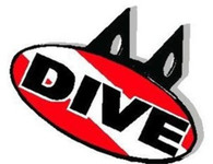 Trailer Hitch Cover -  "DIVE" with Dive Flag Background (WP-227)