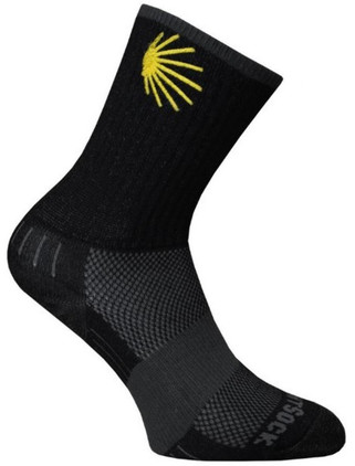 Wrightsock Escape Crew Height Socks - Medium, Black Camino Logo