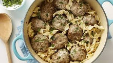 Swedish meatball and egg noodle half pan 