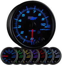 Black 7 Color 3 3/4 In Dash Tachometer Gauge