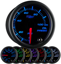 Black 7 Color Oil Pressure Gauge