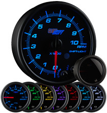 Tinted 7 Color 3 3/4 In Dash Tachometer Gauge