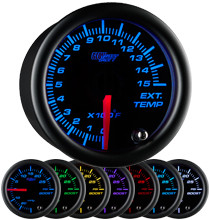 Black 7 Color 1500 F Pyrometer EGT Gauge