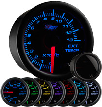 Tinted 7 Color 1300 Celsius Exhaust Gas Temperature Gauge