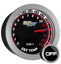 Tinted 1500 F Pyrometer EGT Gauge
