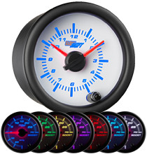 White 7 Color Clock Gauge