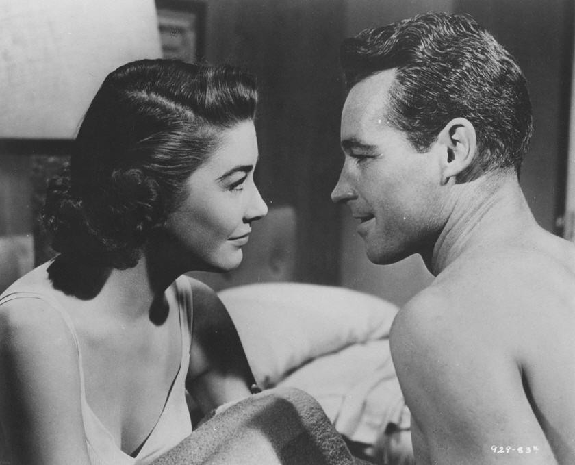 ON THE THRESHOLD OF SPACE, from left, Virginia Leith, Guy Madison, 1956, TM  and Copyright 20th