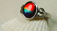 Ammolite ring.Celtic jewelry.Your size too!
