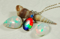 Rainbow Ammolite Pendant.Ammolite jewellery.Opals.