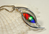 Ammolite Jewelry Pendant.Lovely colors. Perfect gift for her.