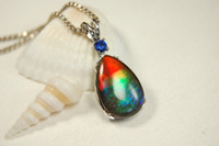 Ammolite jewelry pendant necklace.The perfect gift.