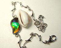 Ammolite Jewelry Bracelet.Top Quality Faceted Multicolor.