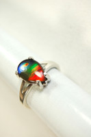 Ammmolite Jewelry Ring.Perfect rainbow plus more.