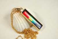 Ammolite Pendant.RARE 5 color Rainbow gem.Christmas Gift?