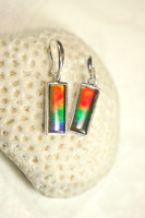 Ammolite Earring Dangles.Bright rainbow gems.The perfect gift for her.