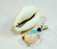 Solid Genuine African opal of good quality with lots of color