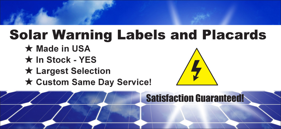 Solar pv on roof labels