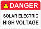 Danger Solar Electric, High Voltage - #53-313 thru 70-313