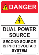Danger Dual Power Source, #53-331 thru 70-331