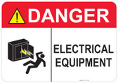 Danger Electrical Equipment #53-348 thru 70-348