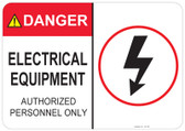 Danger Electrical Equipment #53-349 thru 70-349