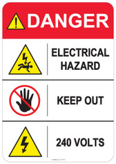 Danger Electrical Hazard, #53-412 thru 70-412