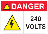 Danger 240 Volts - #53-432 thru 70-432