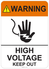 Warning High Voltage Keep Out - #53-701 thru 70-701