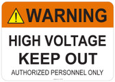 Warning High Voltage #53-708 thru 70-708