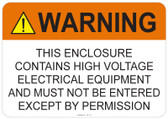 Warning High Voltage #53-710 thru 70-710