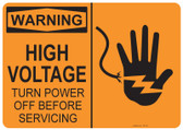 Warning High Voltage, #53-516 thru 70-516