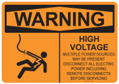 Warning High Voltage, #53-518 thru 70-518