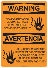 Warning Arc Flash Hazard, #53-520 thru 70-520