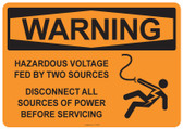 Warning Hazardous Voltage, #53-526 thru 70-526