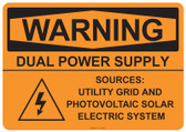 Warning Dual Power Supply, #53-529 thru 70-529